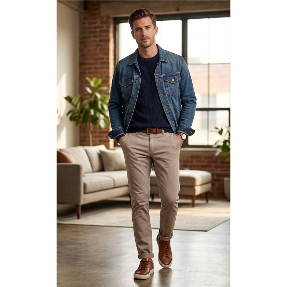 Hawker Rye Slim Fit Chinos Mens 34x34 Taupe Cotton Stretch Business Casual Pant